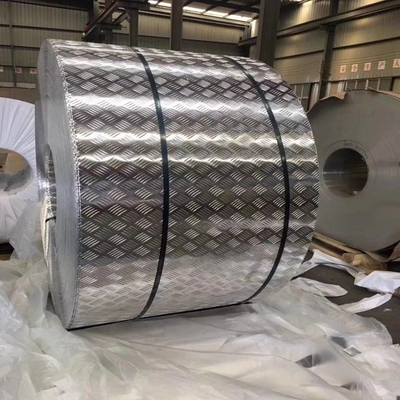 Length 1000mm -10000mm 3003 5052 Anodized Five Bar Checkered Plate Brushed Golden Metal Aluminum Sheets