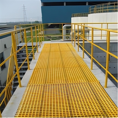 Polyester FRP TP077 Trench Cover Plate 38*38*38 Fiberglass Reinforced Plastic Grating