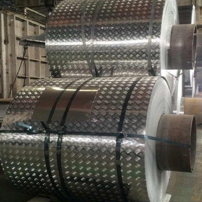5052 Anti-Slip Aluminum Checkered Plate Five Bar Strip Coils