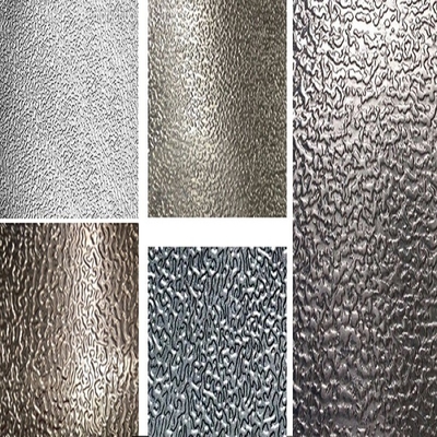 1050 1060 H14 H24 Orange Peel Style Stucco Embossed Aluminum Sheet Width 30mm 2300mm