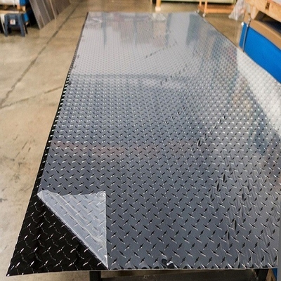 DC Cold Rolling or Cc Hot Rolling Aluminum Trailer Plate Diamond Checkered Tread Sheet