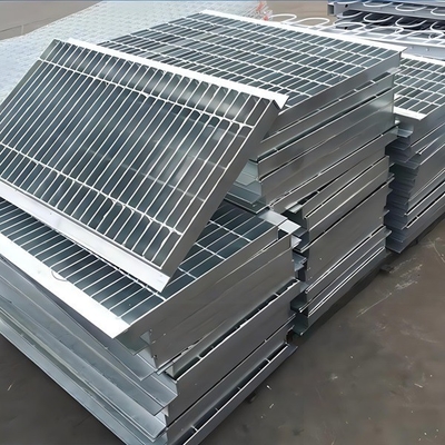 Galvanized Steel Trench Drain Grate 30*3 mm Serrated Stainless Steel Drainage Aluminum Bar Grating