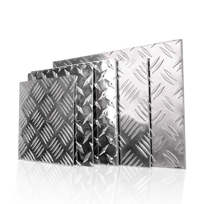 Bright Finish Five Bar Aluminium Diamond Checkered Plate Embossed 3003 5052 Aluminum Sheet