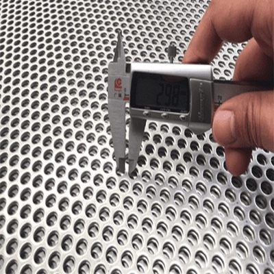 Building Facades Perforated Metal Panel Aluminum Sheet Plate with 2.5mm Hole Diameter